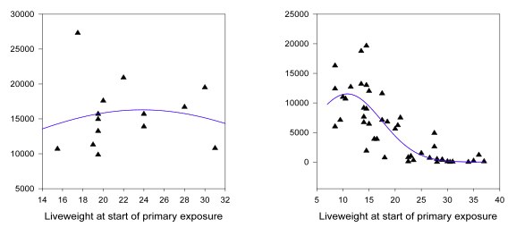 Graphs of liveweights